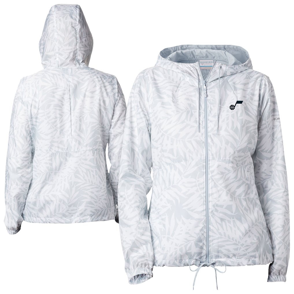  Utah Jazz Columbia Women's Flash Forward Full-Zip Windbreaker Jacket - White